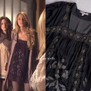 ☀️ALT. Black Color - Beaded Thanksgiving Dress As Seen On Serena Gossip Girl 6